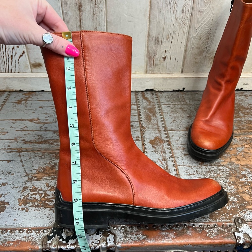 Tod’s Burnt Orange Leather Boots - Picture 12 of 14